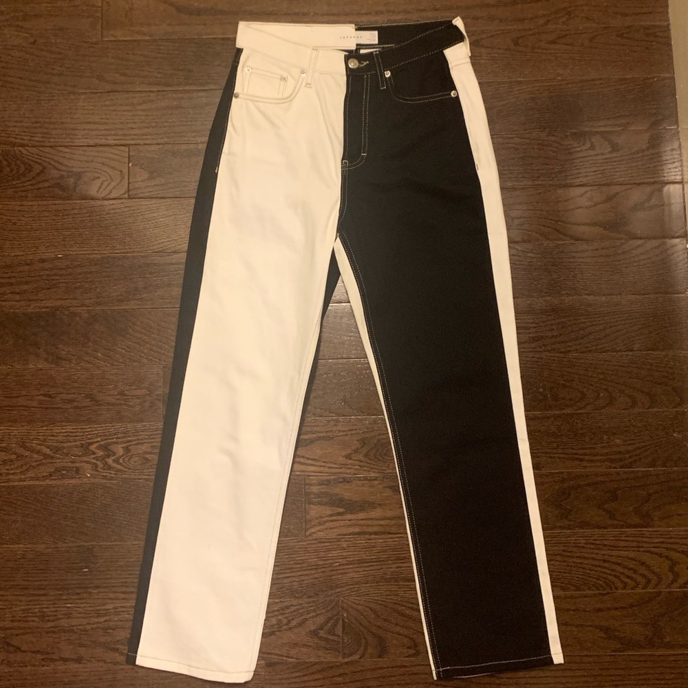 Colorblock Straight Leg Jeans